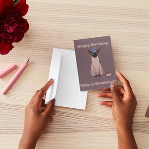 Multipack Siamese Cat Birthday Cards - Pack of 14 (Variations included)