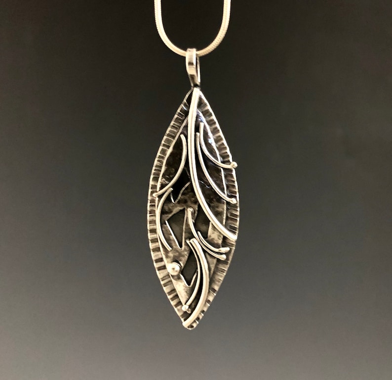 Oxidized sterling Pendant Regina Marie Designs,etsymetal team stamped silver Sterling textured pendant layered sterling pendant