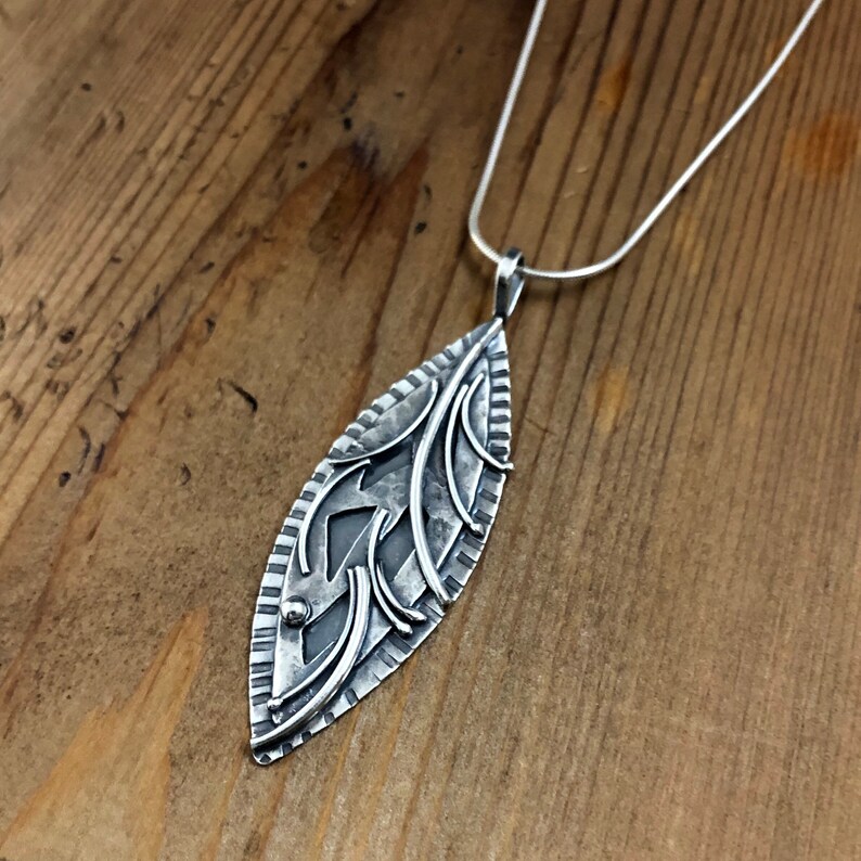 Oxidized sterling Pendant Regina Marie Designs,etsymetal team stamped silver Sterling textured pendant layered sterling pendant