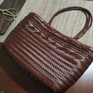 Hand-Woven Basket Bag Ladies Handbag Versatile Gift For Her