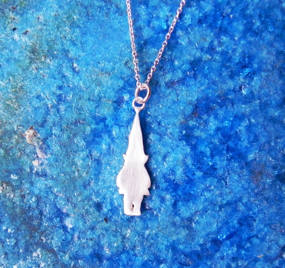 Gnome sterling silver necklace gnome pendant elf necklace | Etsy