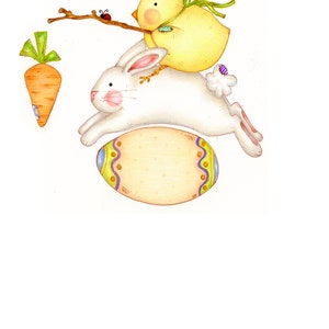 10 Easter Bunny Chick Invitations Birthday Party Personalized Chick Egg Hunt Sara Jane Artfully Invited FREE SHIPPING image 2