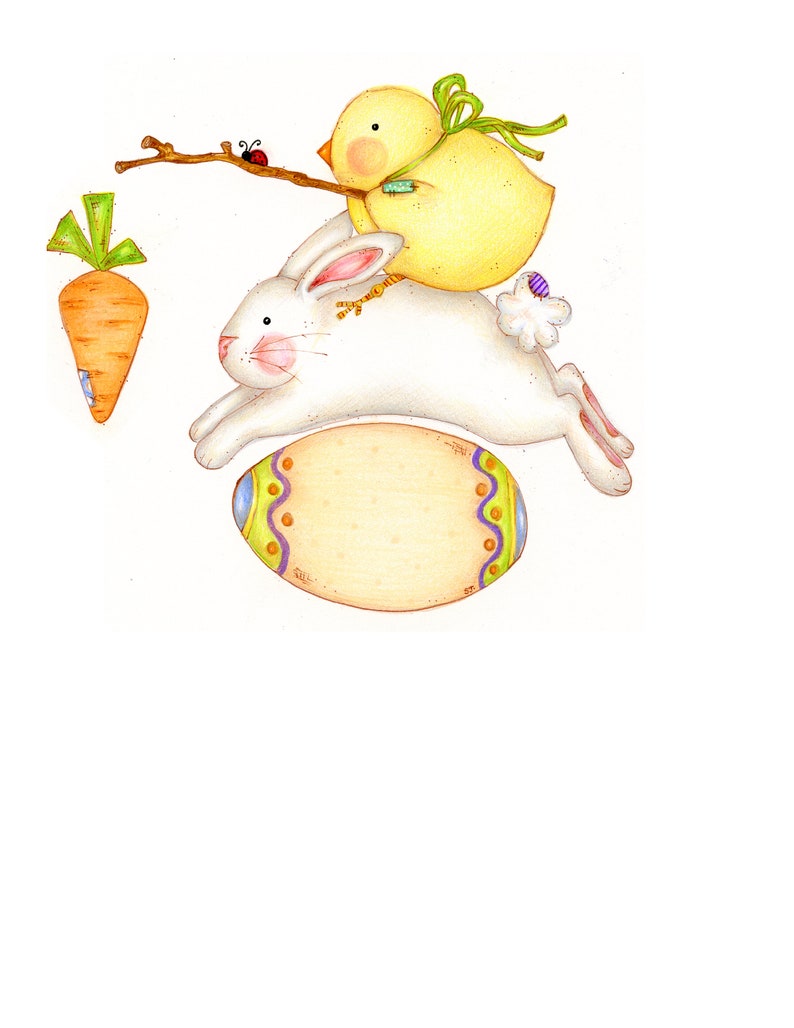 10 Easter Bunny Chick Invitations Birthday Party Personalized Chick Egg Hunt Sara Jane Artfully Invited FREE SHIPPING image 2