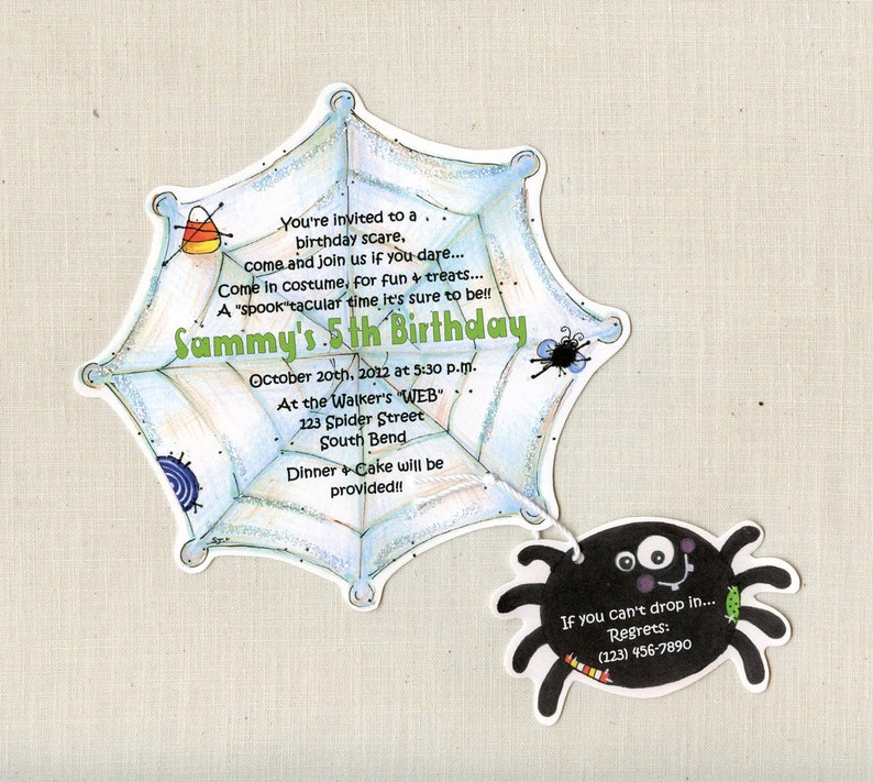 Personalized and Handcut Invitations Halloween Party Etsy