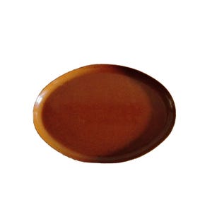 Vintage Spaulding Ware Melamine Oval Serving Platter Tray Brown 14&quot; Mid-Century Modern Tableware