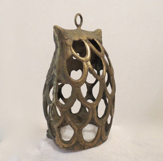 Hangende Messing Eule Etsy