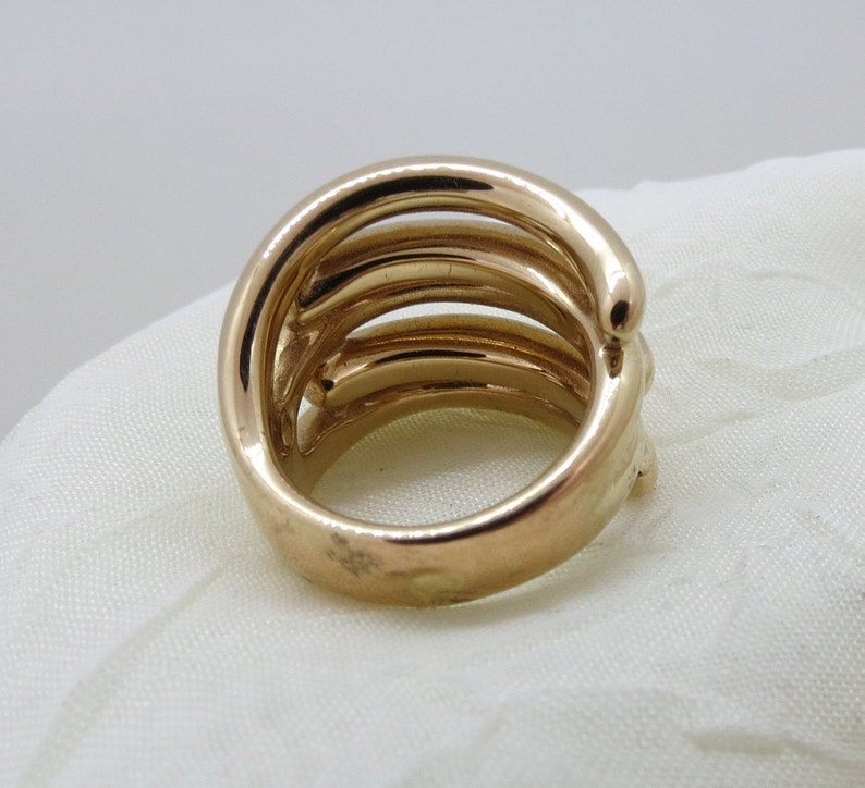 Puffy 14K Yellow Gold Ring SZ 5.25