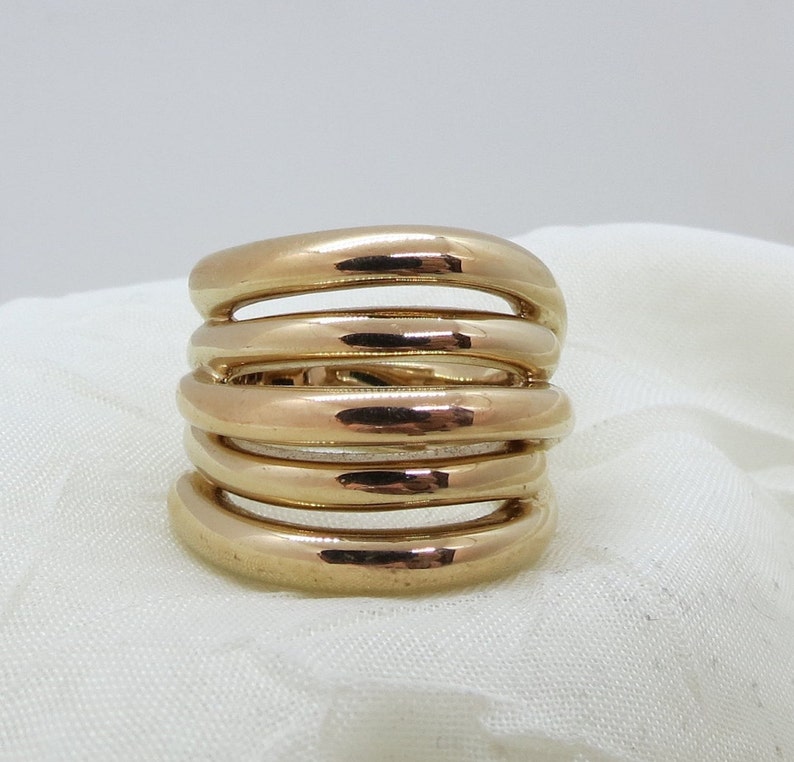 Puffy 14K Yellow Gold Ring SZ 5.25