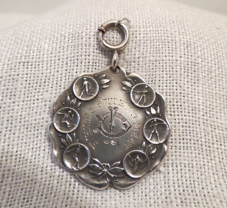 Antique Runnymeade Track Sterling Silver Medal Pendant 1916