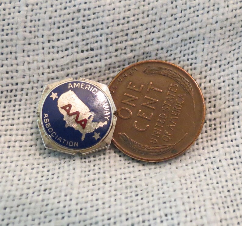 American Way Association Enamel /& Sterling Silver Lapel Pin