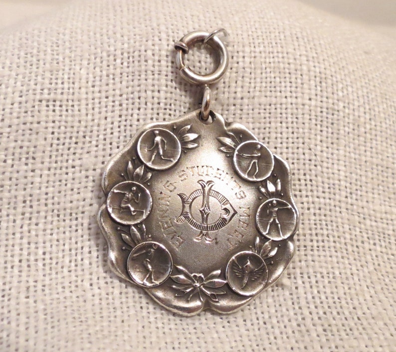 Antique Runnymeade Track Sterling Silver Medal Pendant 1916