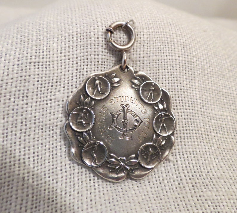 Antique Runnymeade Track Sterling Silver Medal Pendant 1916