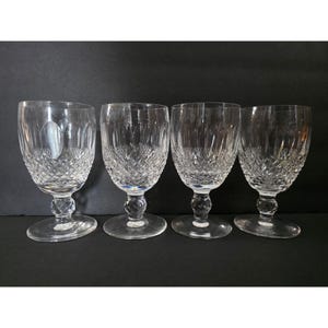 Waterford Crystal Colleen wijnglazen met korte steel, diamantgeslepen, gefacetteerde stelen
