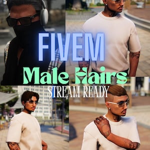 Fivem Ready - Optimized Low Poly Male Hair Pack