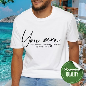 Affirmation Fashion T-Shirt, Inspirational Message Tee, Positive Vibes Wear, Gift for Friends, Feel Good Apparel, Motivational Top