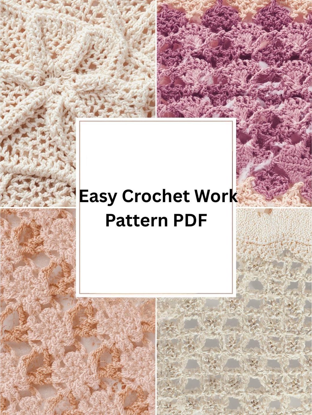 Easy Crochet Work Pattern PDF – DIY Handmade Project | US Terms | Photo