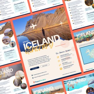 Itinerario in Islanda / Itinerario di 5, 7, 10 giorni per un'avventura indimenticabile nell'Islanda meridionale / Guida turistica digitale (PDF e Word Doc)