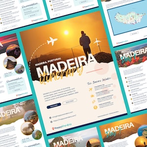 Madeira Reiseverlauf | 5, 7, 10 Tage Reisepass für ein Unvergessliches Abenteuer quer durch Madeira, Portugal | Digitaler Reiseführer (PDF & Word Doc)
