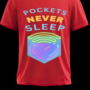 Koszulka unisex Pockets Never Sleep dla techników i inżynierów z branży włókienniczej