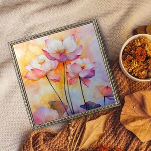 oeuvre numérique de fleurs de lotus