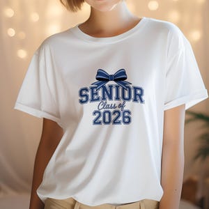 Senior 2026 Svg Png, Bow Pink Red Blue Coquette Senior 2026 Svg, Class of 2026 Svg, Graduation Shirt Iron On Png, Senior 2026 Sublimation