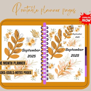 All-in-One Digital Planner September 2025, Hyperlink Digital Planner, Daily Weekly Monthly Journal, Goodnotes Planner, Digital Download
