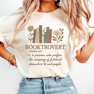 Booktrovert Shirt: Book Lover Gift, Comfort Colors Tee