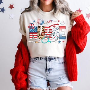 4th of July Nurse Shirt: Patriotic Comfort Colors Tee