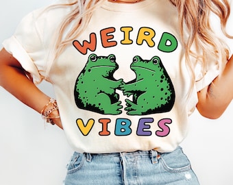Funny Frog Comfort Colors Shirt, Retro Y2K Goblincore Tee