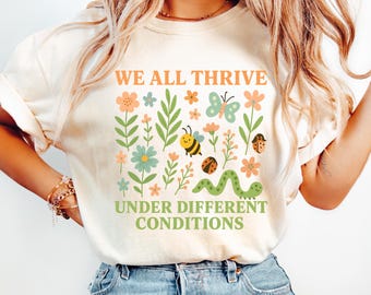Neurodiversity comfort kleurenshirt, cadeau leraar speciaal onderwijs