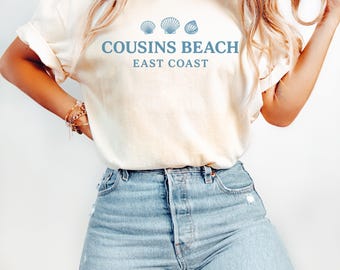 Cousins Beach Comfort Colors T-Shirt: Vintage East Coast Summer Tee