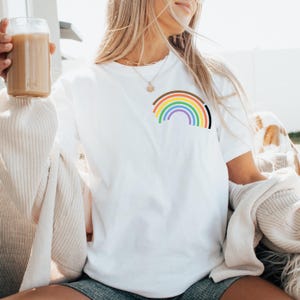 Pride Tshirt, LGBTQ Pride Shirt, Pride Month Shirt, LGBTQ Gifts, LGBT Rainbow Shirt, Lesbian T-Shirt, Rainbow Pocket Pride, Gay Pride Tshirt