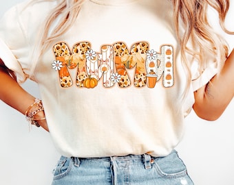 Comfort Colors Fall Mama Shirt: Cozy Pumpkin Mom Life Tee