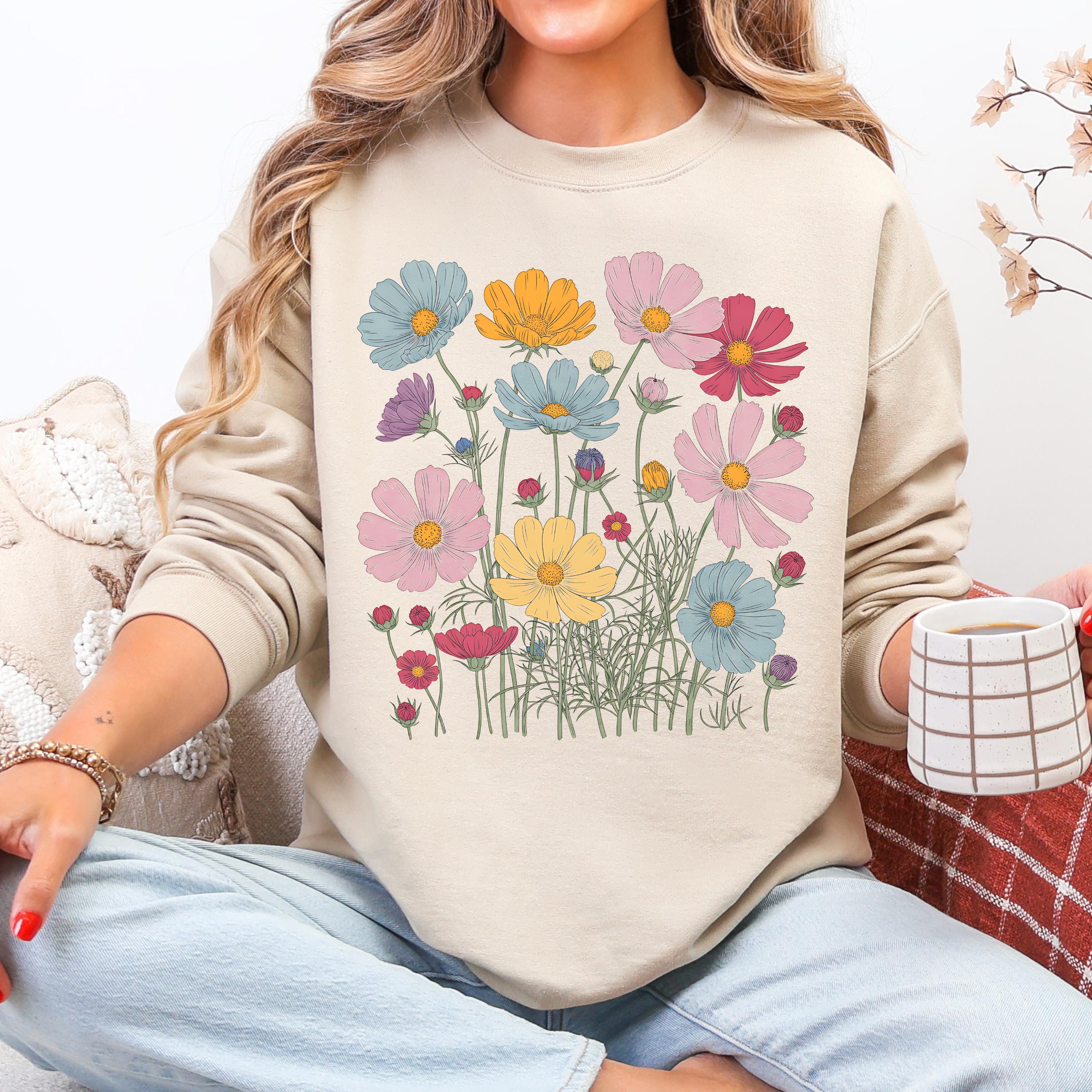 Comfort Colors Wildflower Shirt: Botanical Cottagecore Tee - Etsy