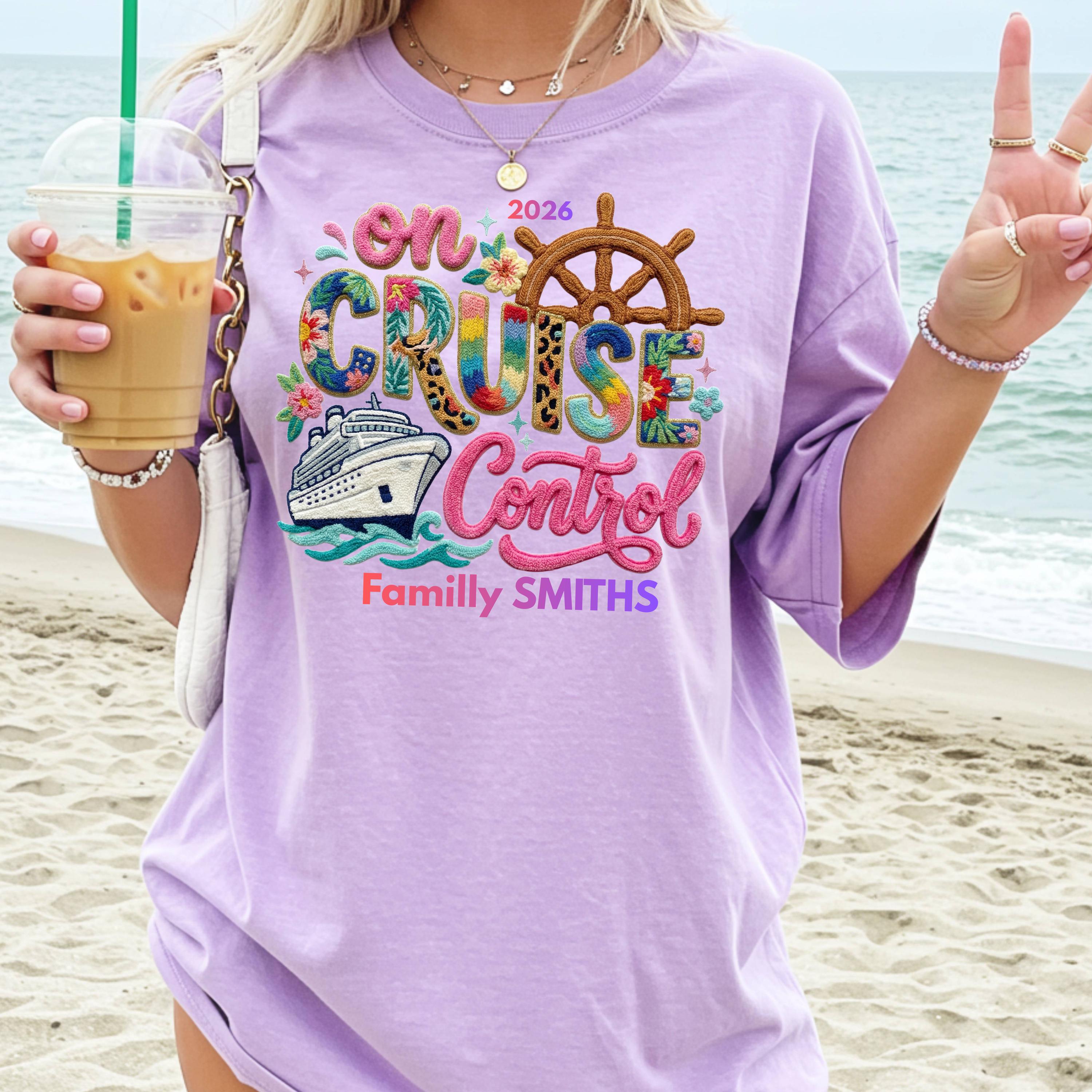 Custom Family Cruise Shirt 2026, Matching Vacation Tee, Faux Crochet ...
