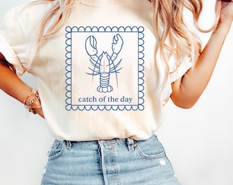 Comfort Colors Lobster T-Shirt: French Coastal Nautical Tee