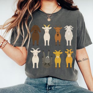 Goats Shirts, Goat Lover Shirt, Farm Animal Shirt Cute Goats Shirt,Farmer Girl Shirt, Farm Animal T-shirt for Women, Funny Goat Kid Shirt