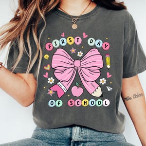Comfort Colors First Day of School Teacher Shirt: Soft Cotton Tee