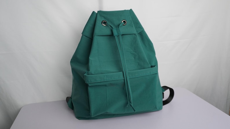 Pouch Eyelets Drawstring Cinch Peak Backpack PDF Sewing Pattern, Drawstring Backpack, Front ...