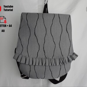 Frill Flap Backpack PDF Sewing Pattern |  DIY Sewing Project