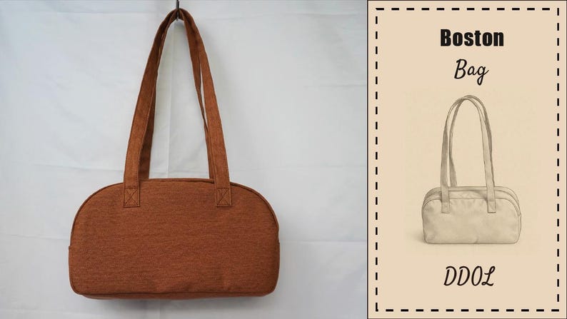 DIY Boston Bag Sewing Pattern PDF - Easy Step-by-step Tutorial (A4/US ...
