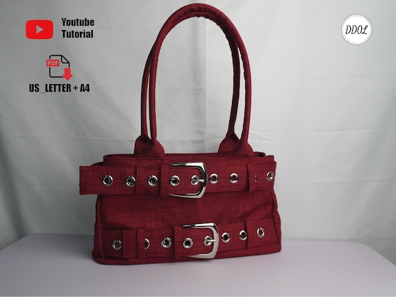 Beltline Bag Sewing Pattern | Structured Shoulder Tote | PDF A4 & US Letter