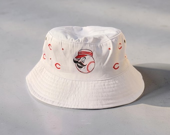 Cincinnati Reds Baseball Bucket Hat | Retro Graphic Cotton Blend Cap
