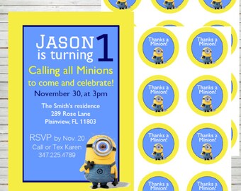 minions invitation instant download editable minions etsy
