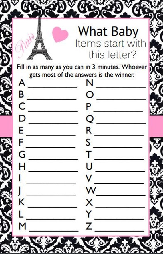 baby items that start with i