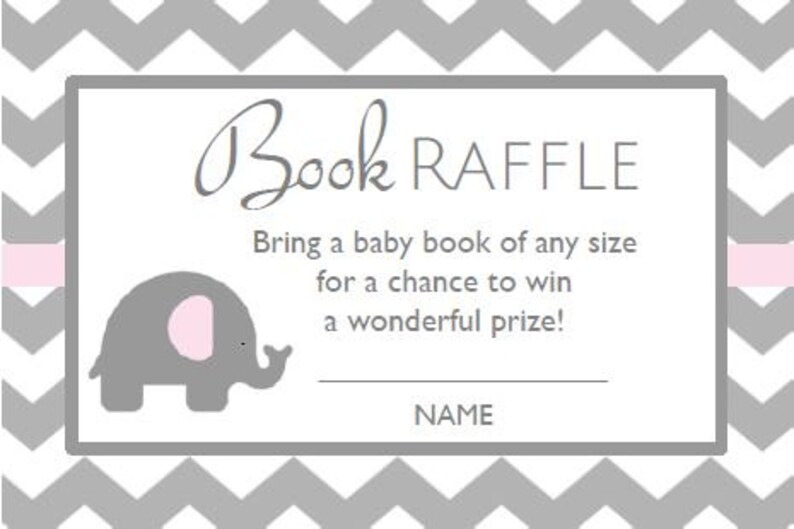 Book Raffle Game Baby Shower Instant Download Book Raffle Etsy