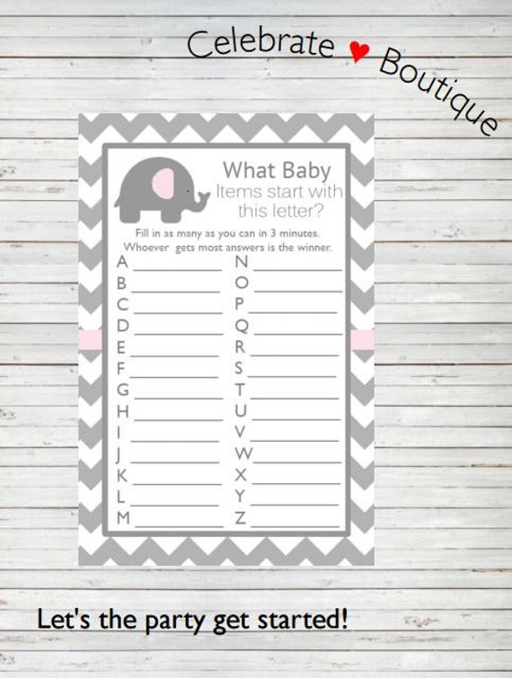 baby items start with i