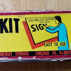 Duro Lettering Vintage Duro Decal Pre-cut Lettering Kit Sign Making Company Chicago ...