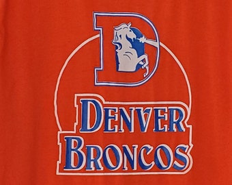 Vintage EUC Sportswear Denver Broncos NFL Elway Era Orange Crush Snorting  Stallion Long Sleeve T-Shirt Unisex Adult Large 42-44 Cotton Poly