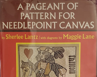 Vintage Very Good Condition A Pageant Of Pattern For Needlepoint Canvas Hardback Craft Embroidery Book HB DJ Bargello Sherlee Lantz